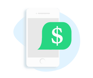 Phone with money.