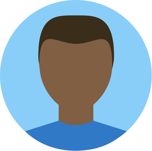 Illustration of a person on a blue background