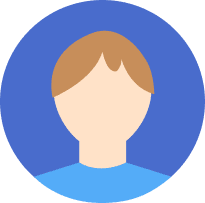 Illustration of a person on a blue background
