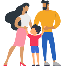 Illustration of a family